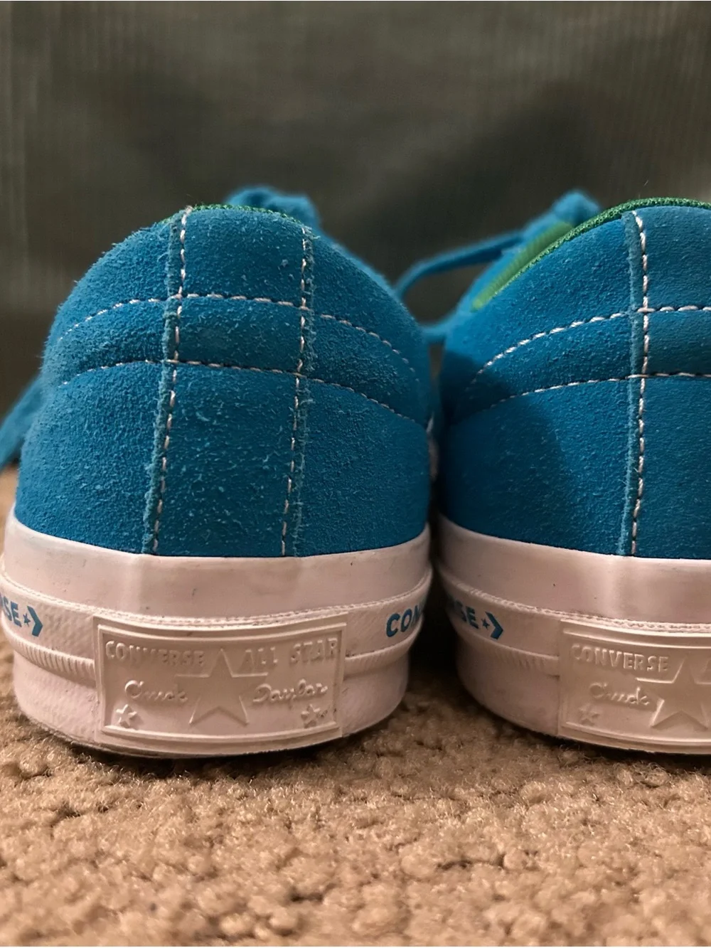 Converse One Star Blue Suede Sneakers - Women's Size 8 - Picture 3 of 8